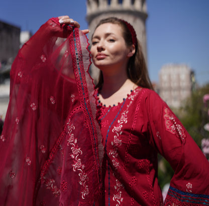 ARIA-EMBROIDERED LAWN 3 PCS (HG-08)