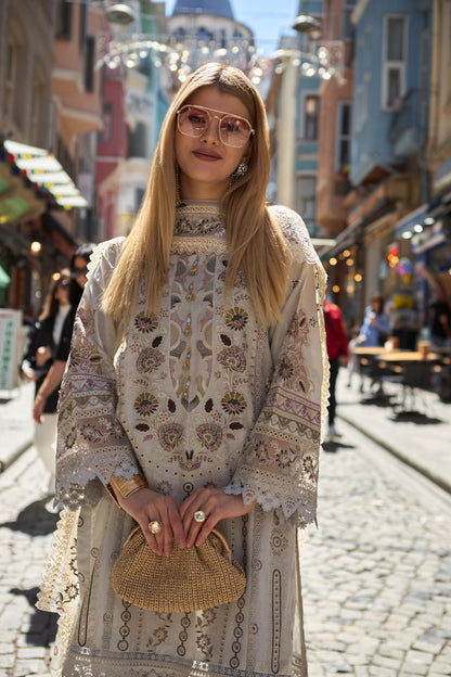 ZOEY-EMBROIDERED LAWN 3 PCS (HG-02)